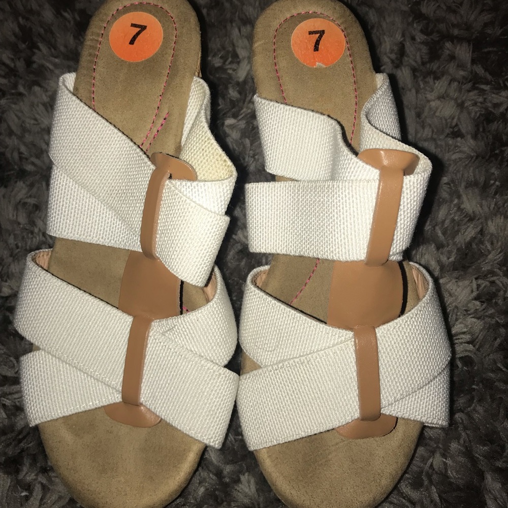 White Wedge Shoe's
